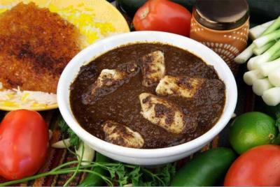 خورش نارنج آبی با مرغ