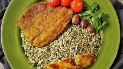 سبزی پلو با ماهی