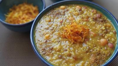 طرز تهیه ی آش شله قلمكار اصل و آشهای مشابه