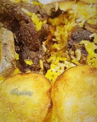 طرز تهیه باسترما پلو با گوشت گوسفندی