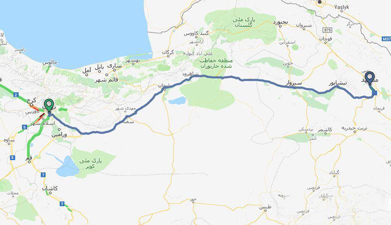 فاصله تهران تا مشهد با ماشین شخصی-u9QT4eQaT3