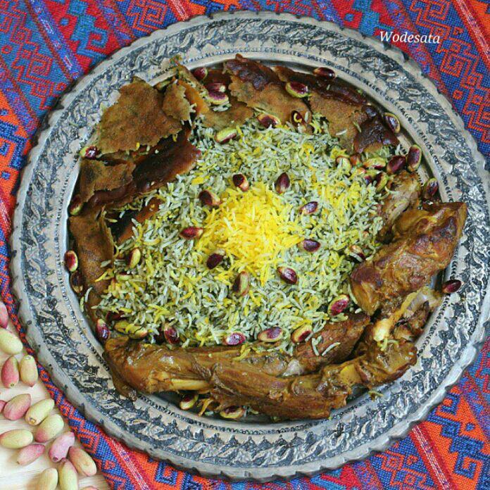شام اعیانی برای مهمانی ایرانی : پسته پلو باگوشت-z5M586AVkl